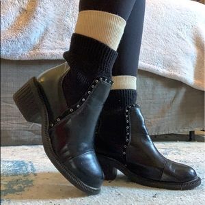 Black Studded Chelsea Sock Boot